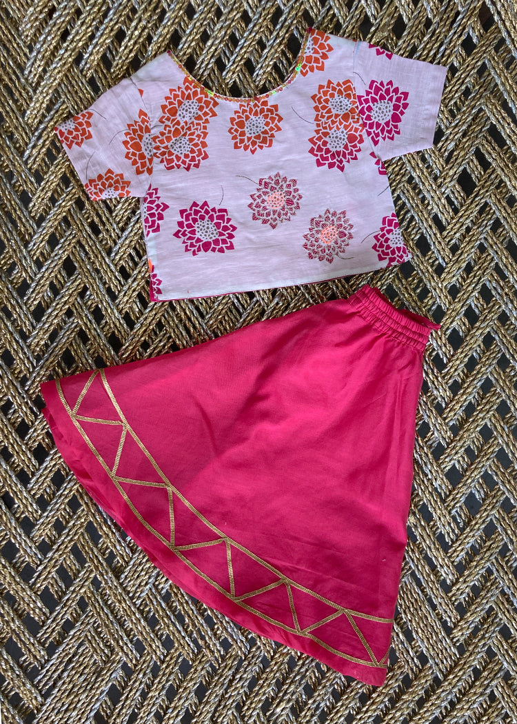 Buy Party Wear Pink Embroidery Work Satin Silk Kids Lehenga Choli Online  From Surat Wholesale Shop.